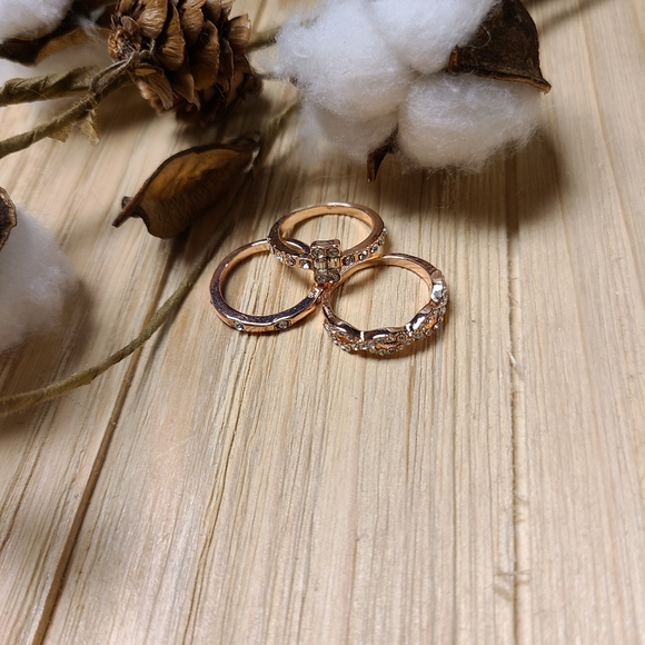 ๐๐BACK IN STOCK!๐๐3 PC Rose Gold Plated ring - Picture 8 of 12